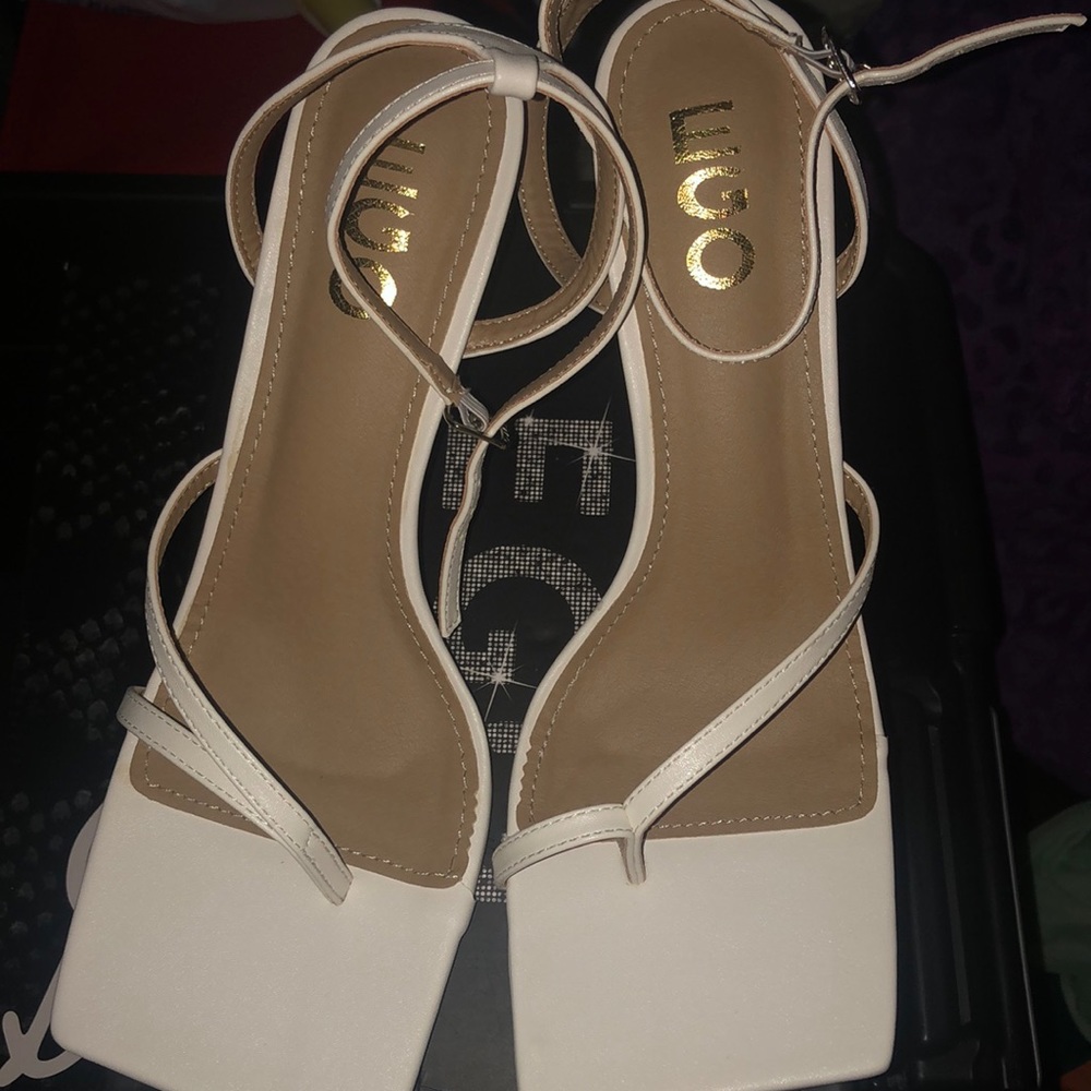 White Ego heels